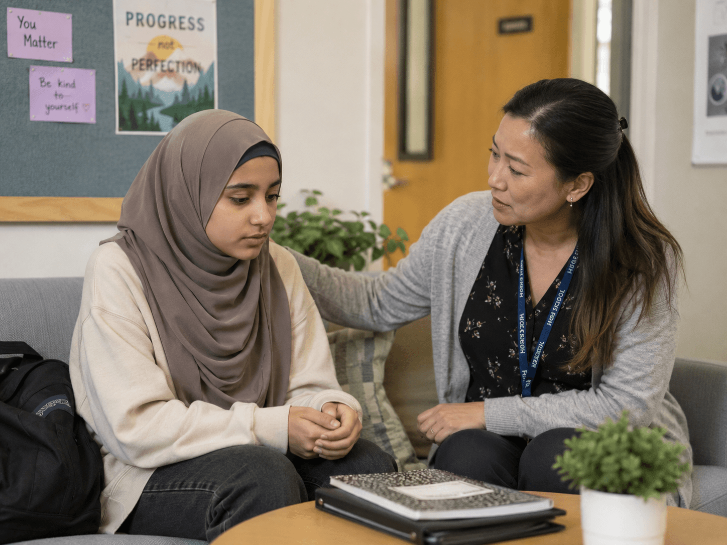 Muslim student receiving support around religious identity and belonging
